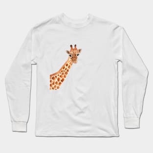 Watercolor Giraffe Long Sleeve T-Shirt